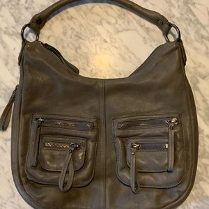Linea Pelle Grey Dylan Hobo Bag